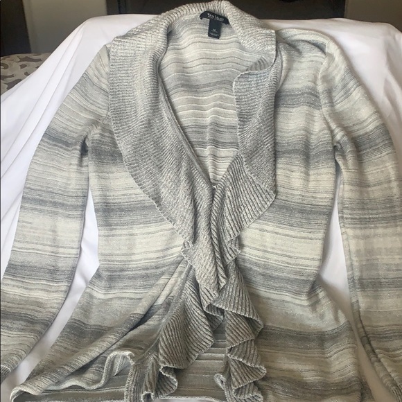 WHBM silver ruffled cardigan - Picture 5 of 8